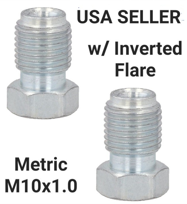 2x Brake Master Cylinder ABS Plug Port Block Off Inverted Flare Metric M10 x 1.0