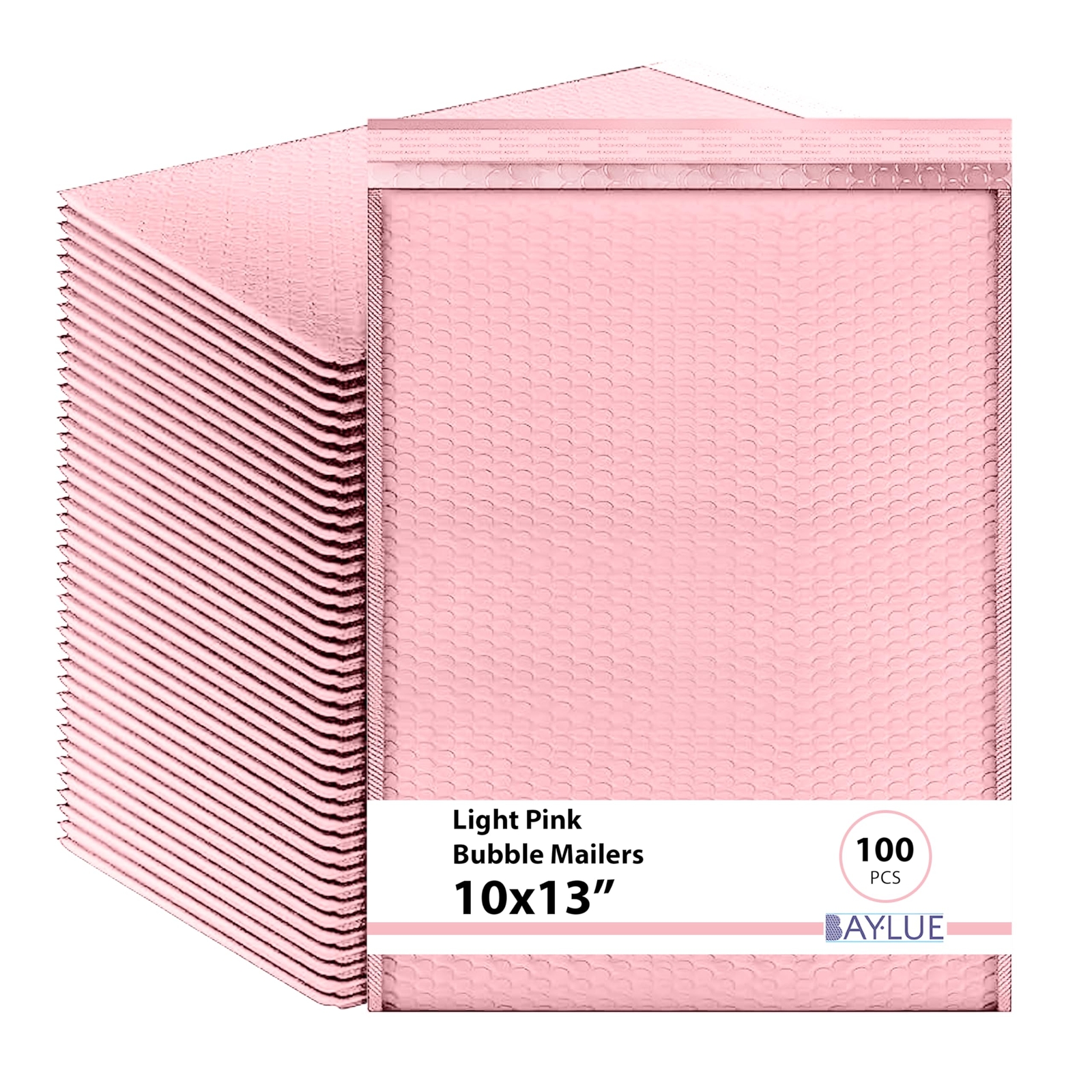 Light Pink 10×13 Inch Poly Bubble Mailers |Self Seal Padded Envelopes for Thick