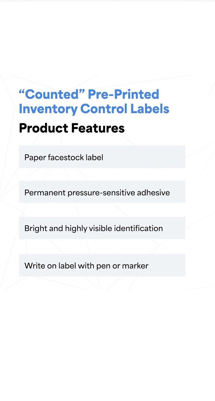 INVLBL-023 Counted Inventory Label, Circular Adhesive Label, Green, 2 in, 100…