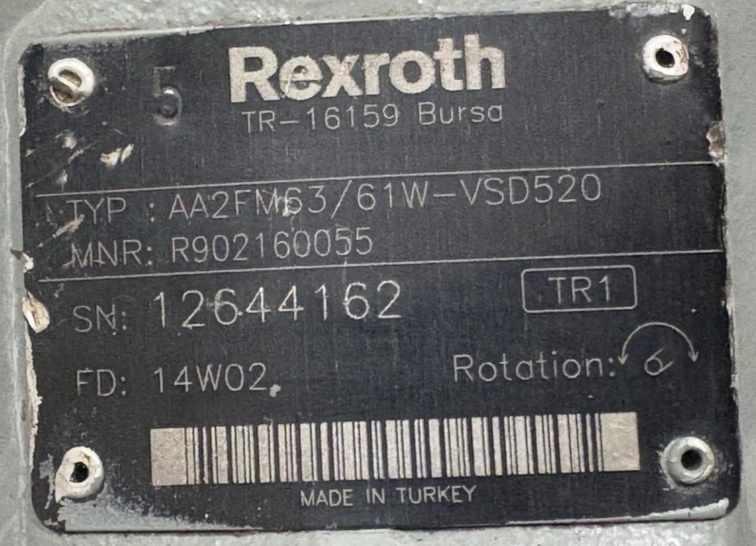 REXROTH AA2FM63/61W-VSD520, R902160055 HYDRAULIC MOTOR