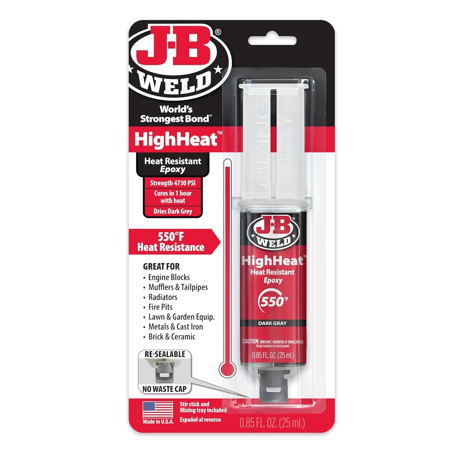 25ml High Heat Epoxy Syringe – Fast Drying & Heat Resistant Repairs in Dark Grey