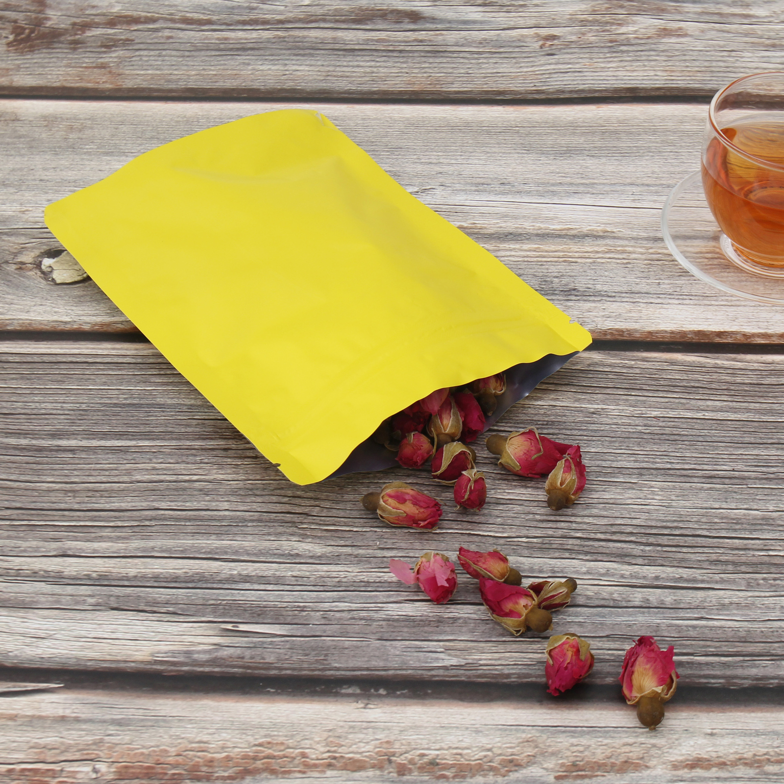 Double Sided Matte Yellow Zip Seal Storage Bags Various QTY 13x18cm (5.1×7.1in)