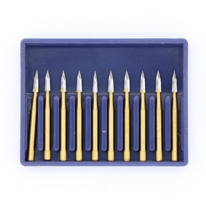 Dental Trimming&Finishing Gold Burs Tungsten Carbide Burr 19mm FG 7901/7902/7903