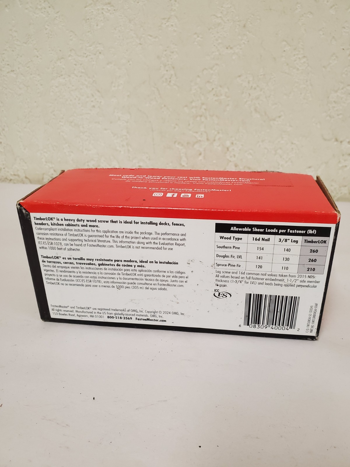 *50pk* FastenMaster TimberLOK 6 in. Structural Wood Screws with Hex Head, Black