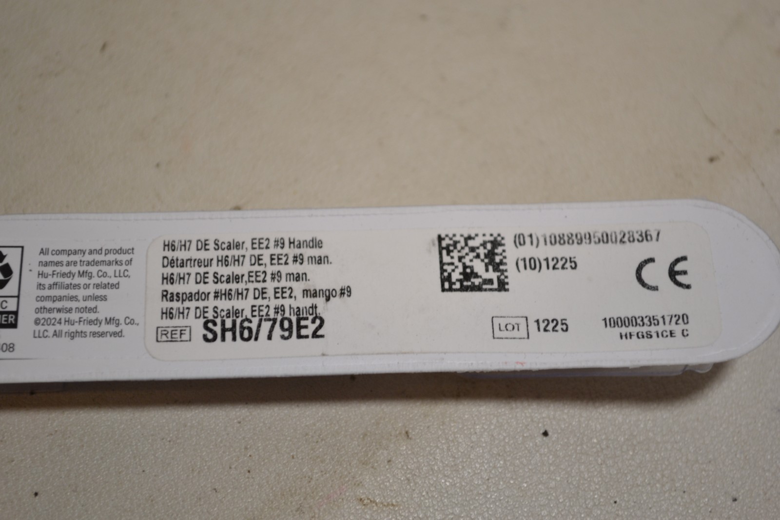 HU FRIEDY Hygenist Scaler 9 Handle Double end No. H6/H7 SH6/79E2