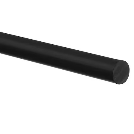 Zoro Select Bulk-Rr-P80-71 Pu Rubber Rod, 1 In X 6 In, 80A, Black,