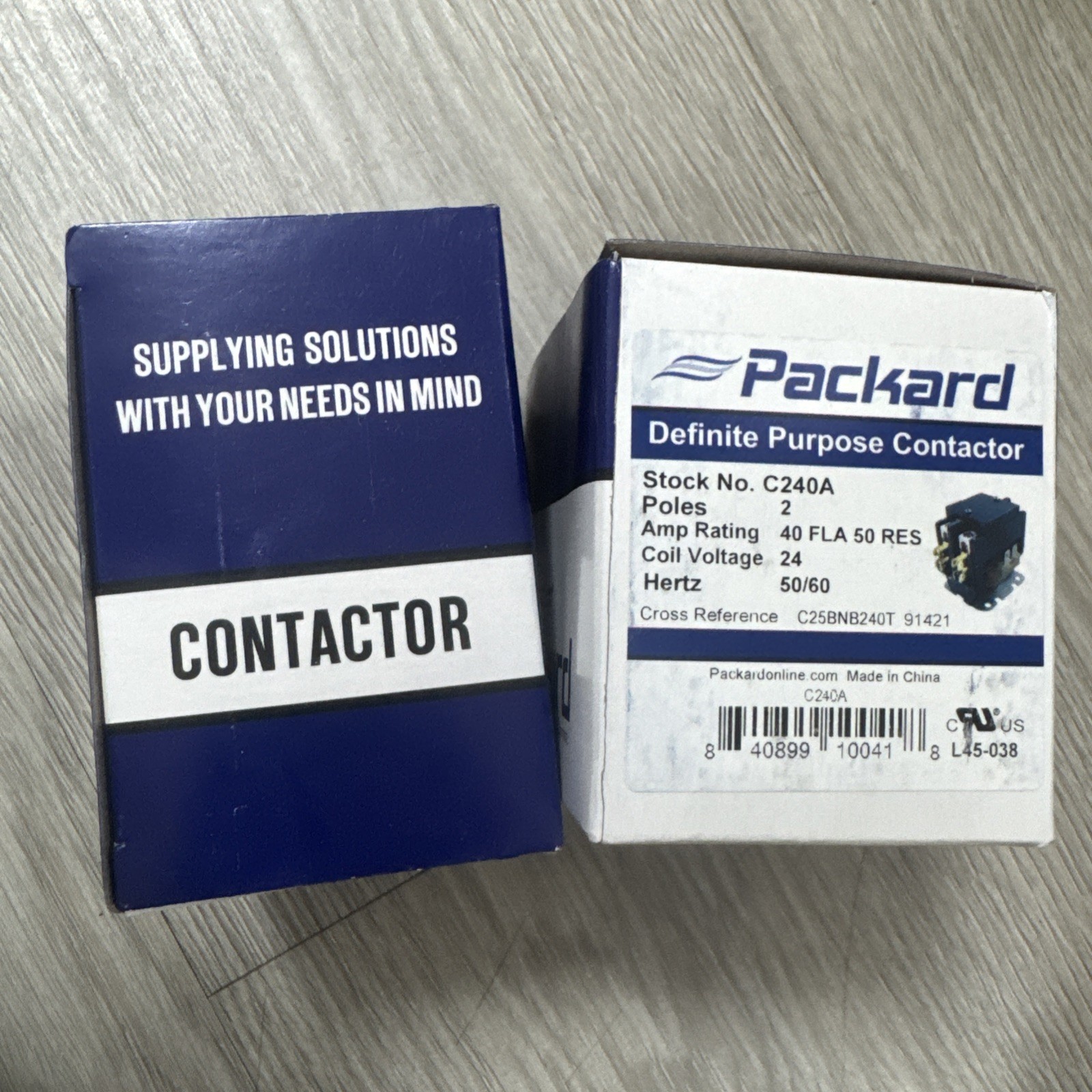 2X Packard C240A Definite Purpose Contactor 2 Pole 40 Amps 24 Coil Voltage