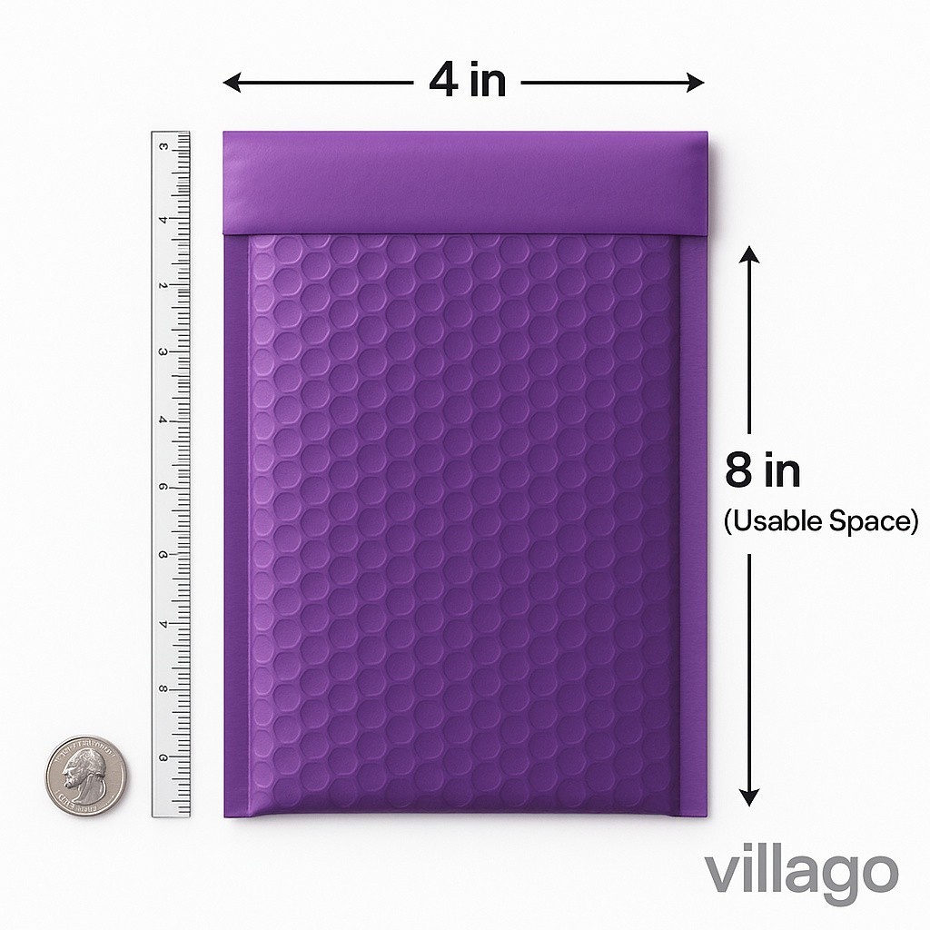 Purple Poly Bubble Mailers 4×8 6.5×10 8.5×12 10.5×16 Self Seal Envelopes