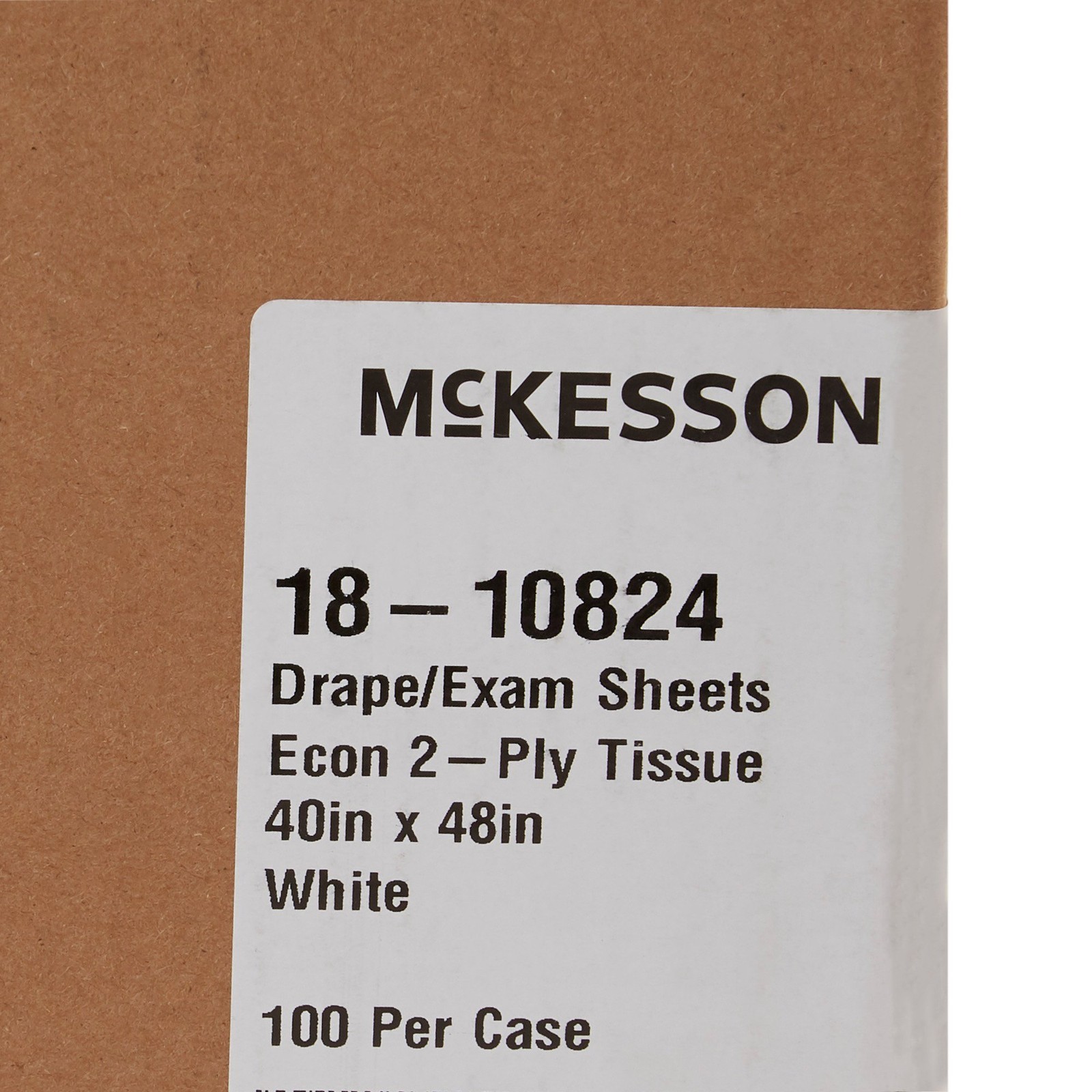 McKesson General Purpose Physical Exam Drape White 100 per Case