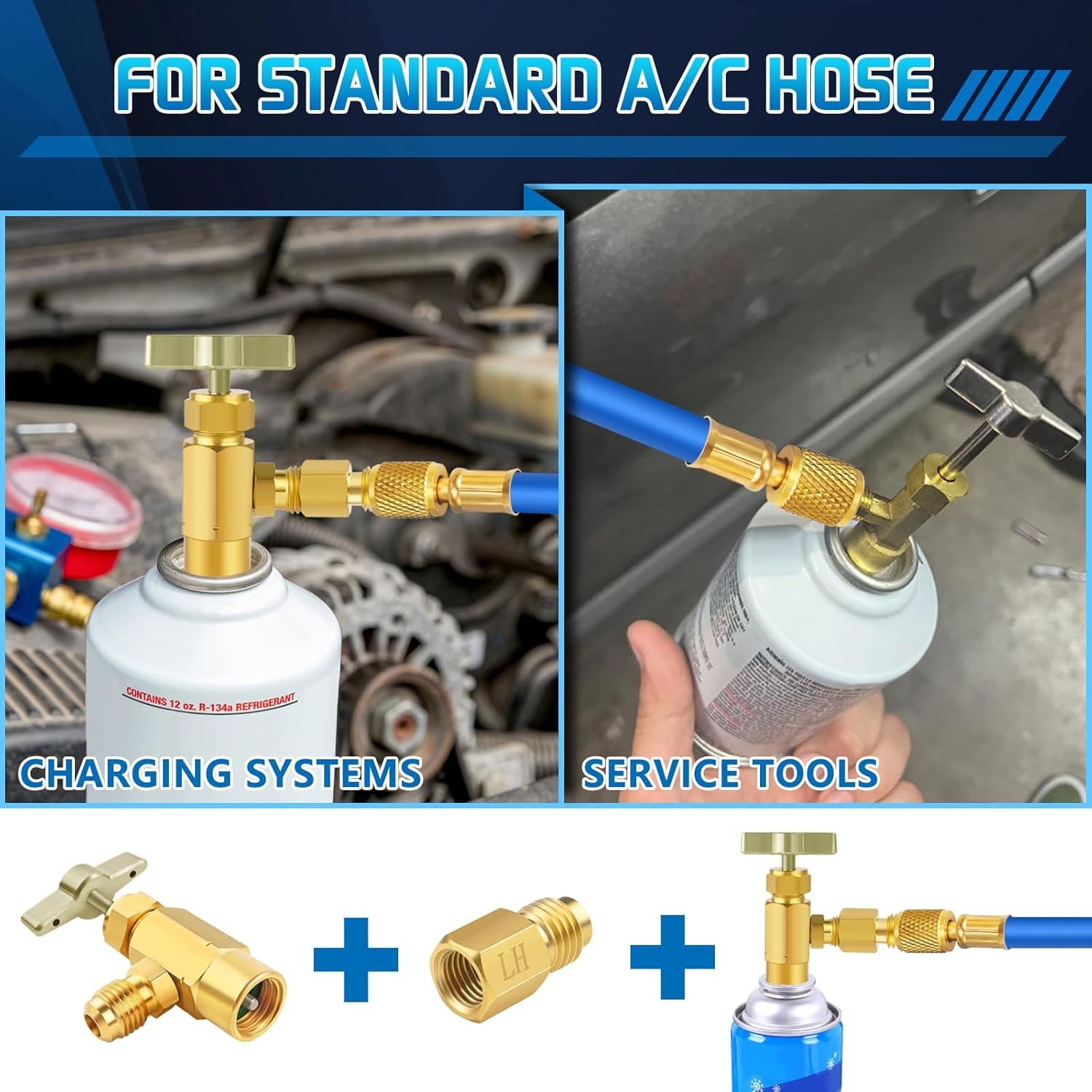 R1234YF Can Tap, R1234YF Self-Sealing and Puncture Style Refrigerant Can Tap Val