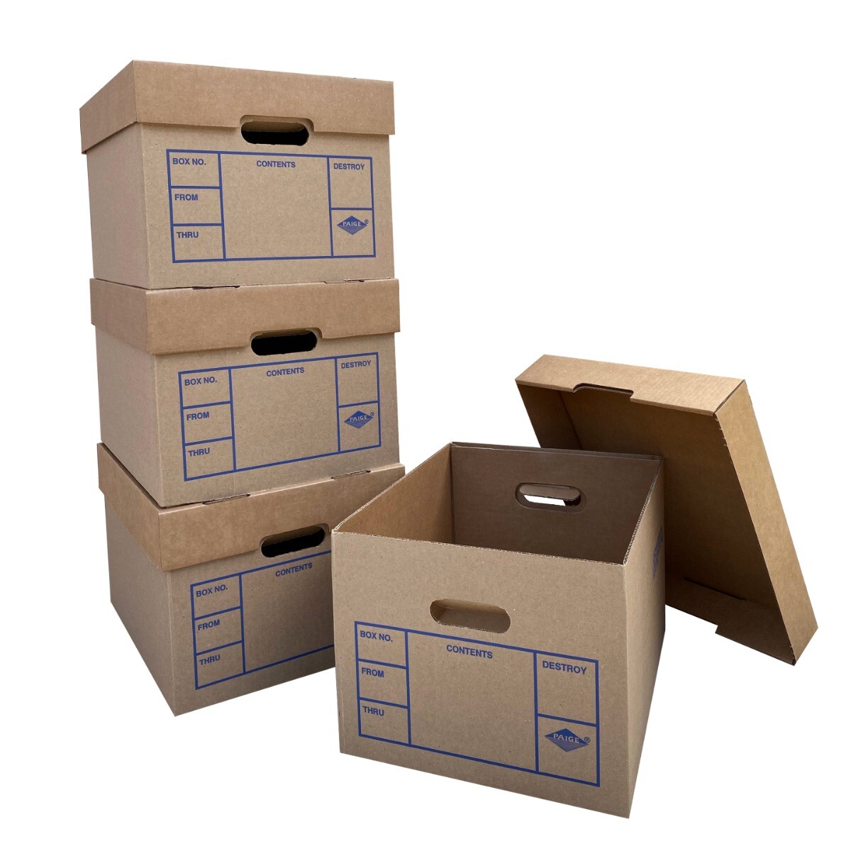 UBMOVE File Moving Boxes 200# Strength, Small, 15″ x 12″ x 10″ , 4 Pack