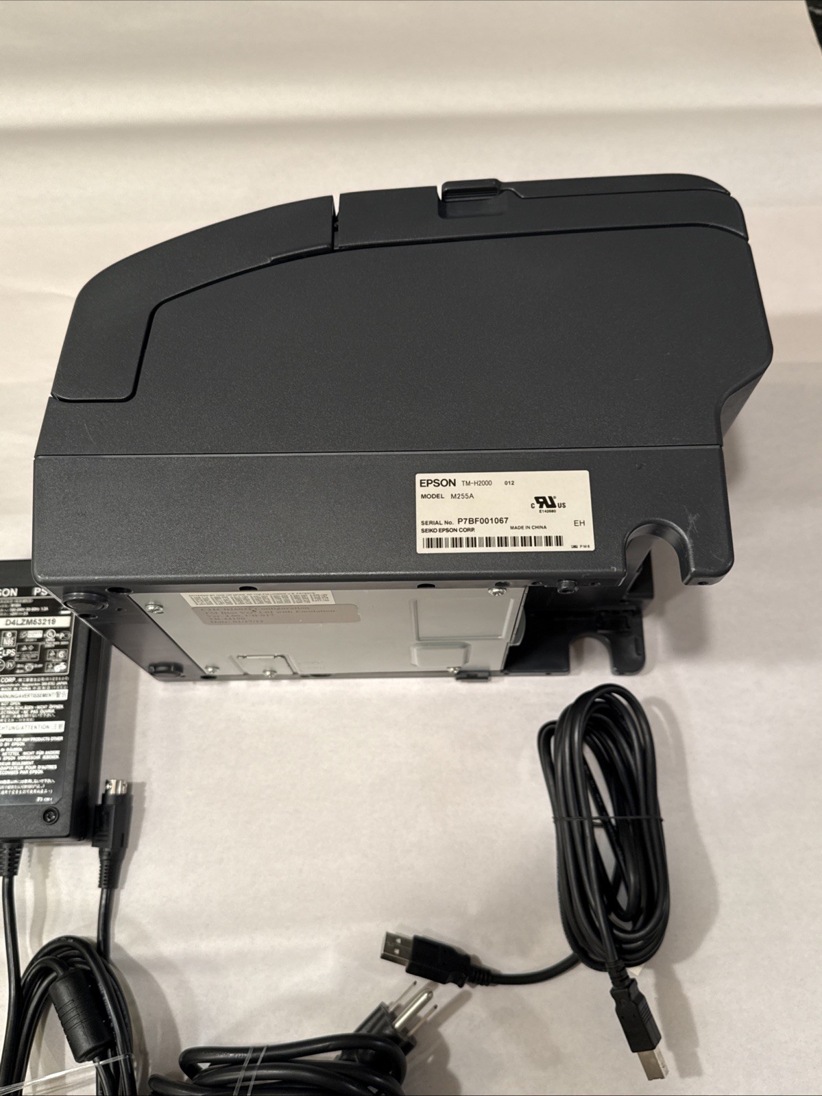 Epson TM-H2000 M255A Thermal POS Receipt Printer With Power Cord & USB Cord