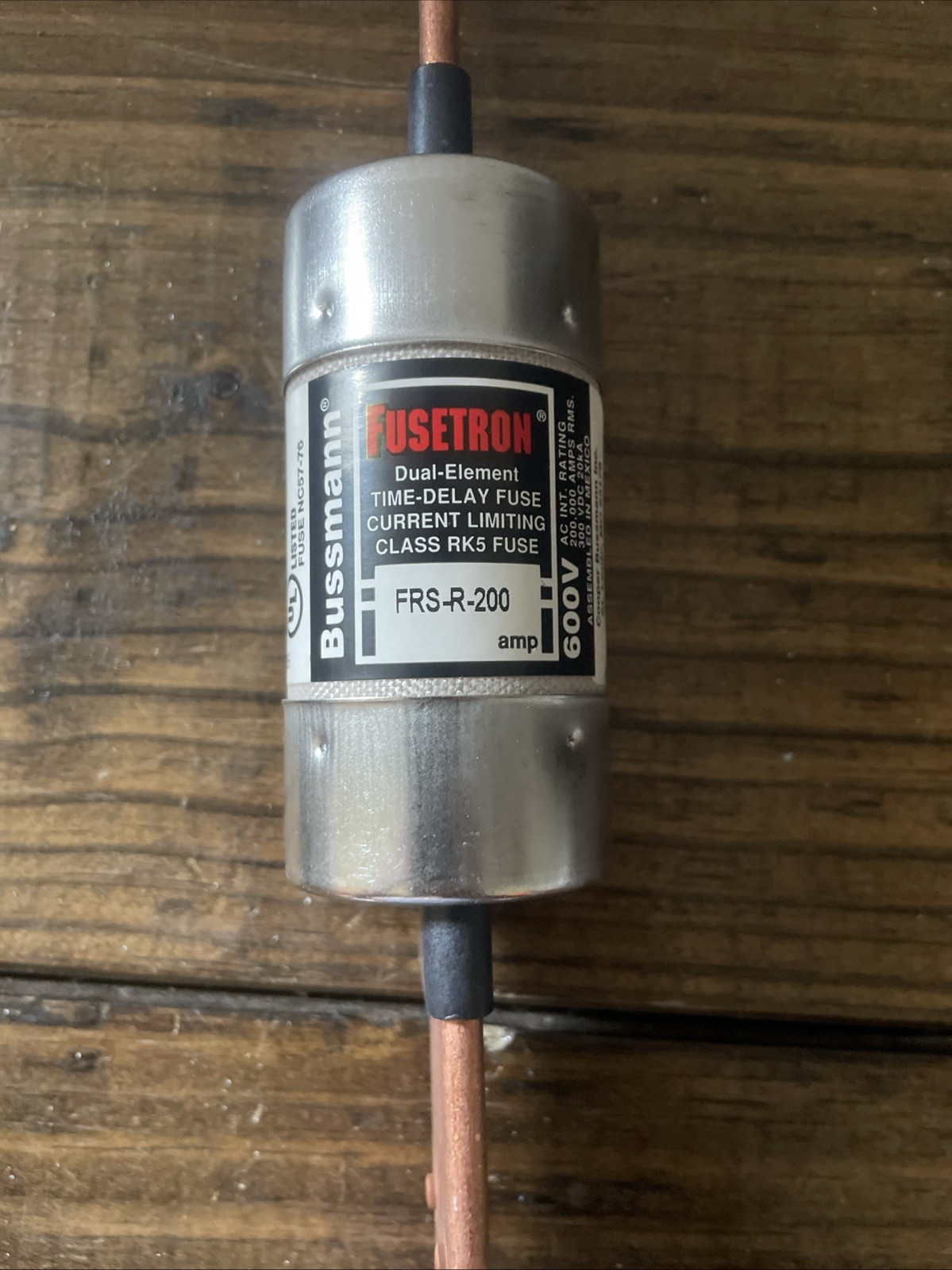 Bussmann FRS-R-200 Fusetron 600 V Amp Fuse –