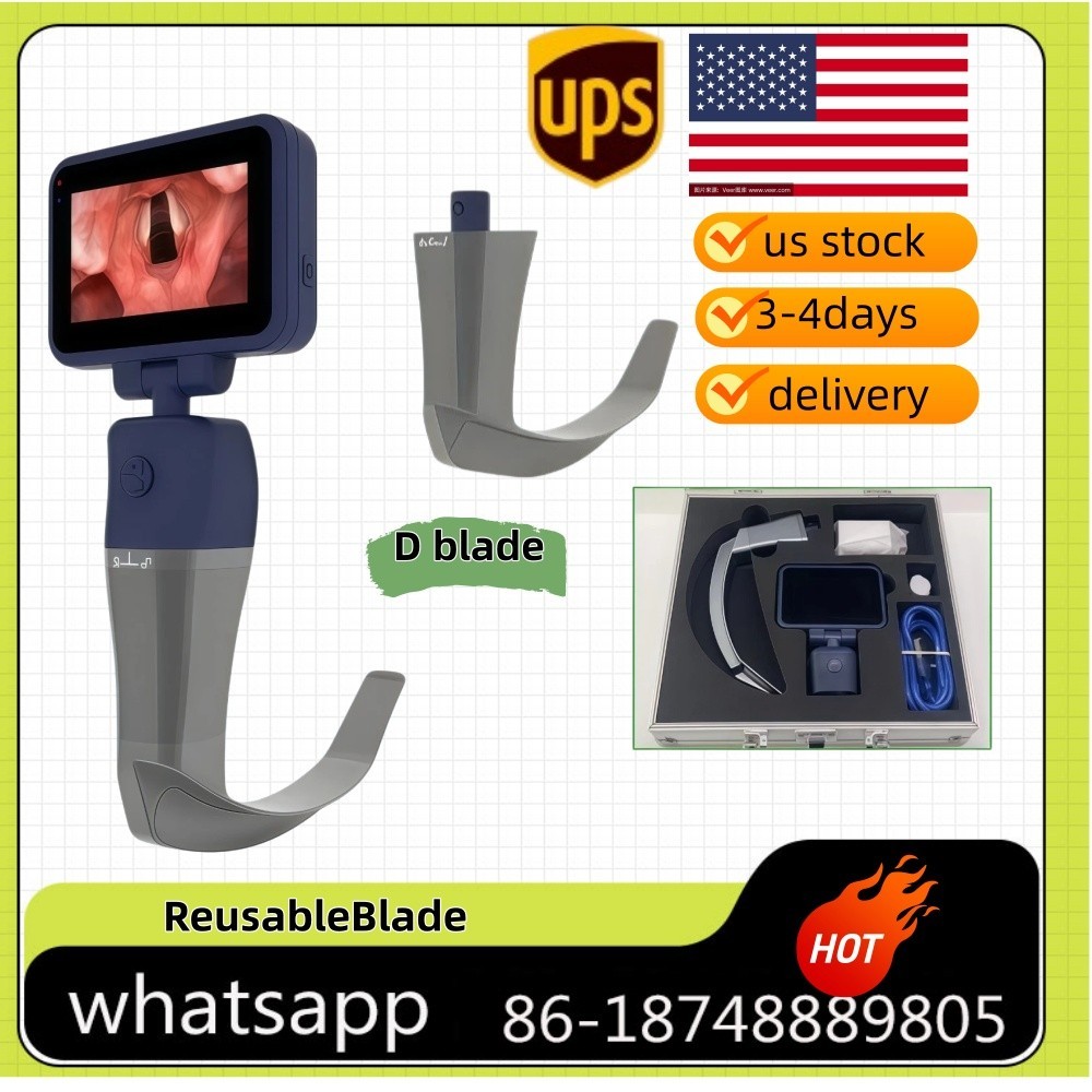 3.5″ Touch Screen Digital Video Laryngoscope With D Adult Blade