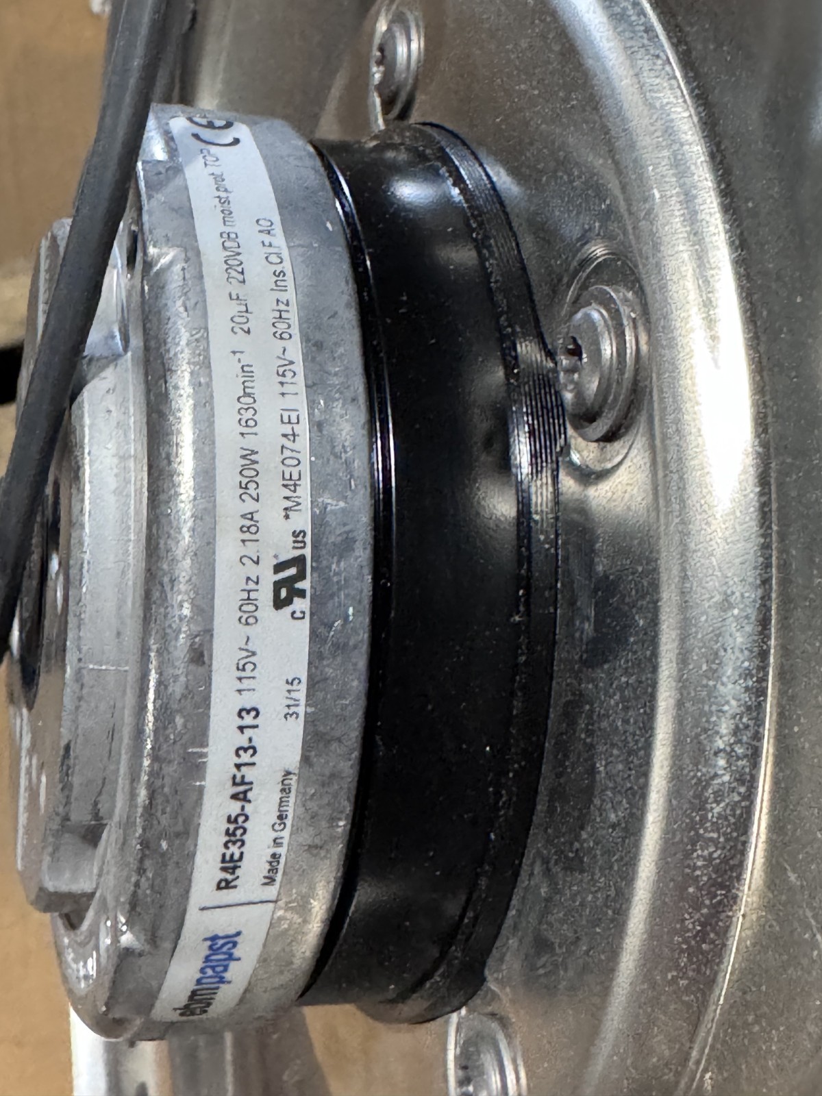 ebm-papst R4E355 (115V) Series AC Centrifugal Fan Module
