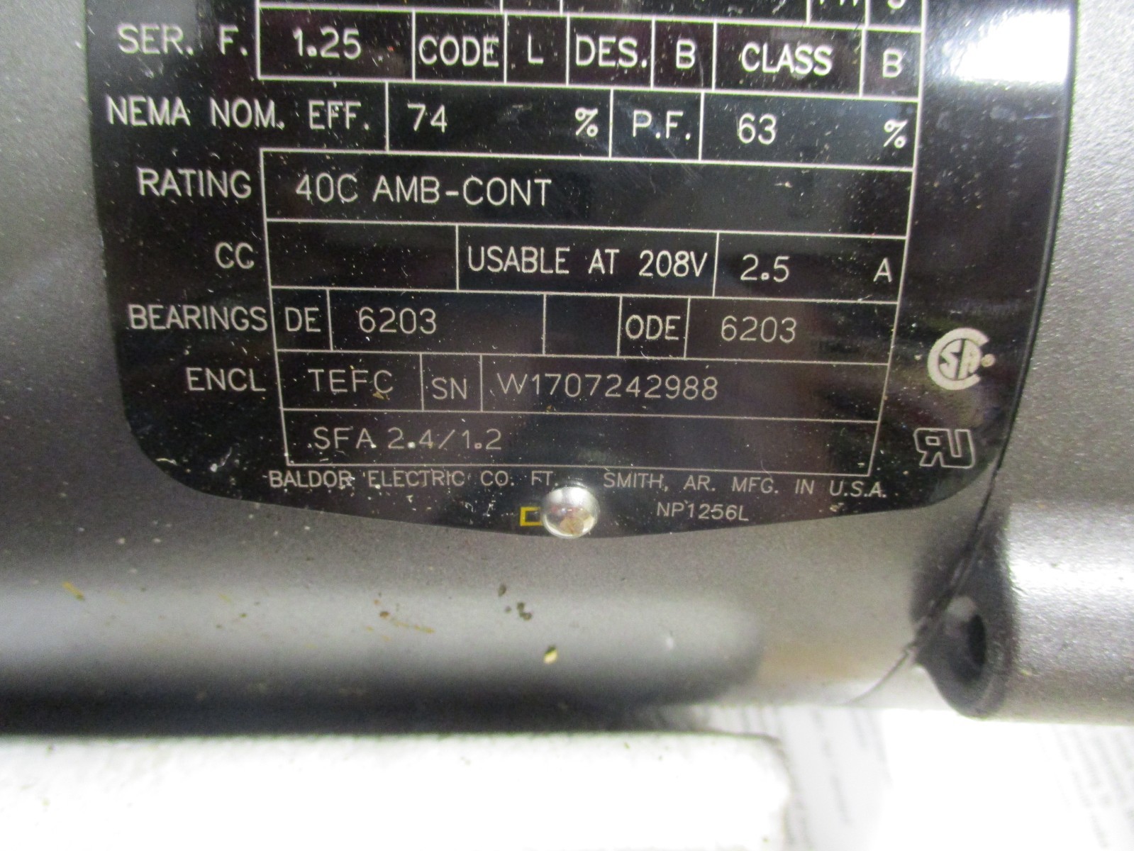 Baldor Reliance VM3538 Motor