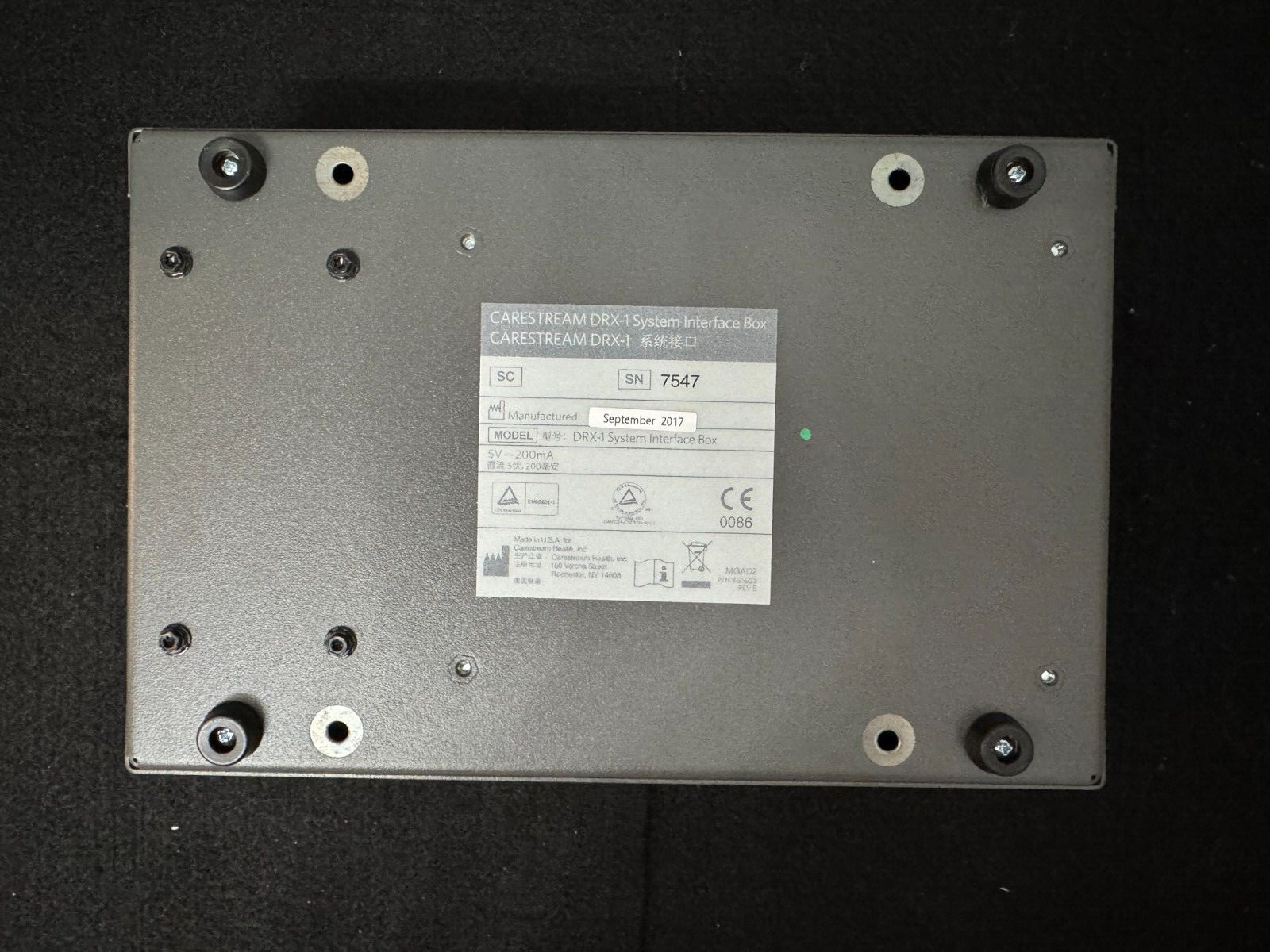 Carestream DRX-1 SYSTEM INTERFACE BOX ,USED,CAME OFF WORKING SYSTEM