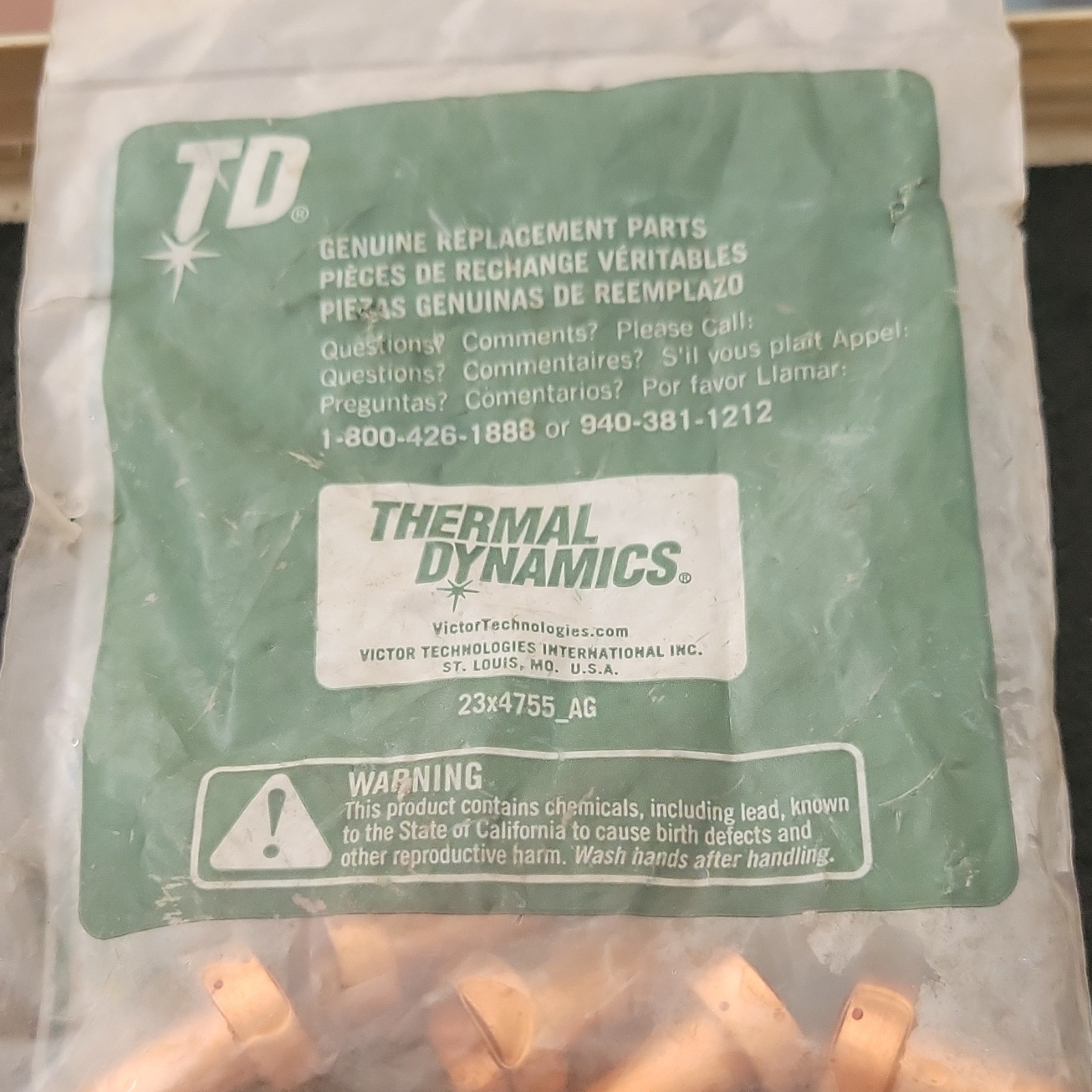 Thermal Dynamics 60A Plasma Cutter Tip, Part #9-8210, 5-Pack Qty 5