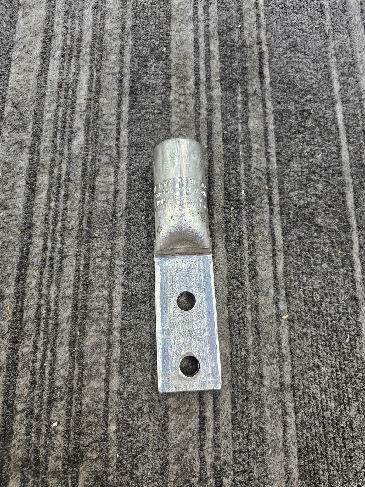 Homac 2081-750 Aluminum Compression Lug 750kcmil 2-Hole NEMA Pad AL-CU