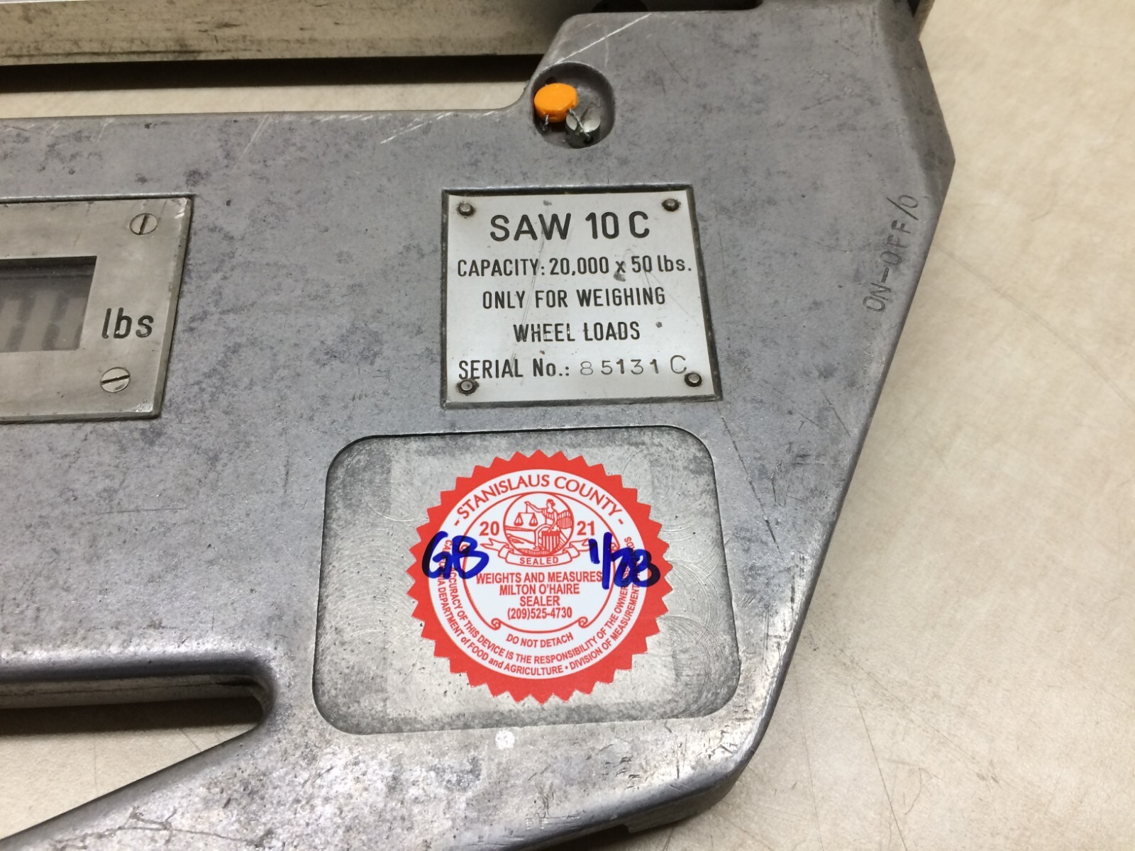 PAT Kruger Digital Wheel Load Scale SAW 10C Portable Truck Axle Weigher