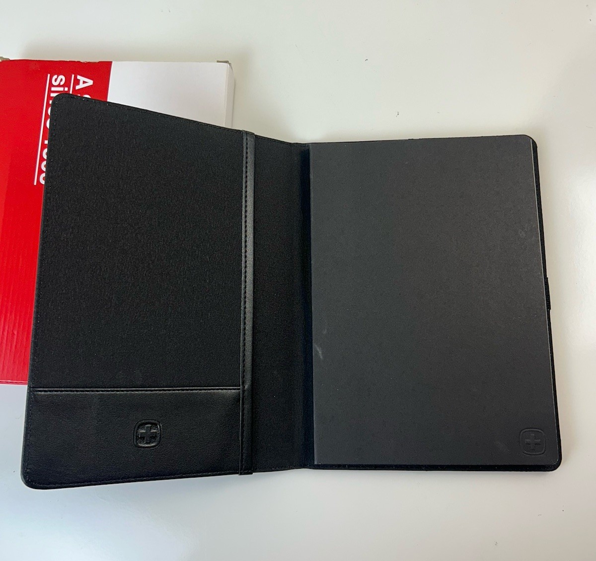 Wenger Black Portfolio Organizer Padfolio Business Document Case Notebook New
