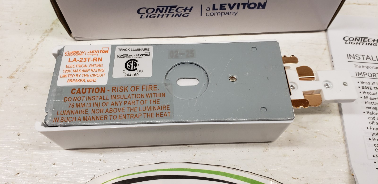 Contech Single Circuit Thin End Feed White Current Limiting Devise…