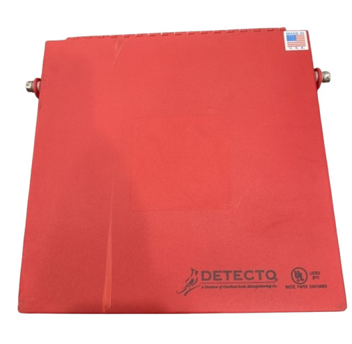 Detecto Step-On Can Waste Receptacle, 48QT 12 Gal, Red Bio-Hazard Flame Fire