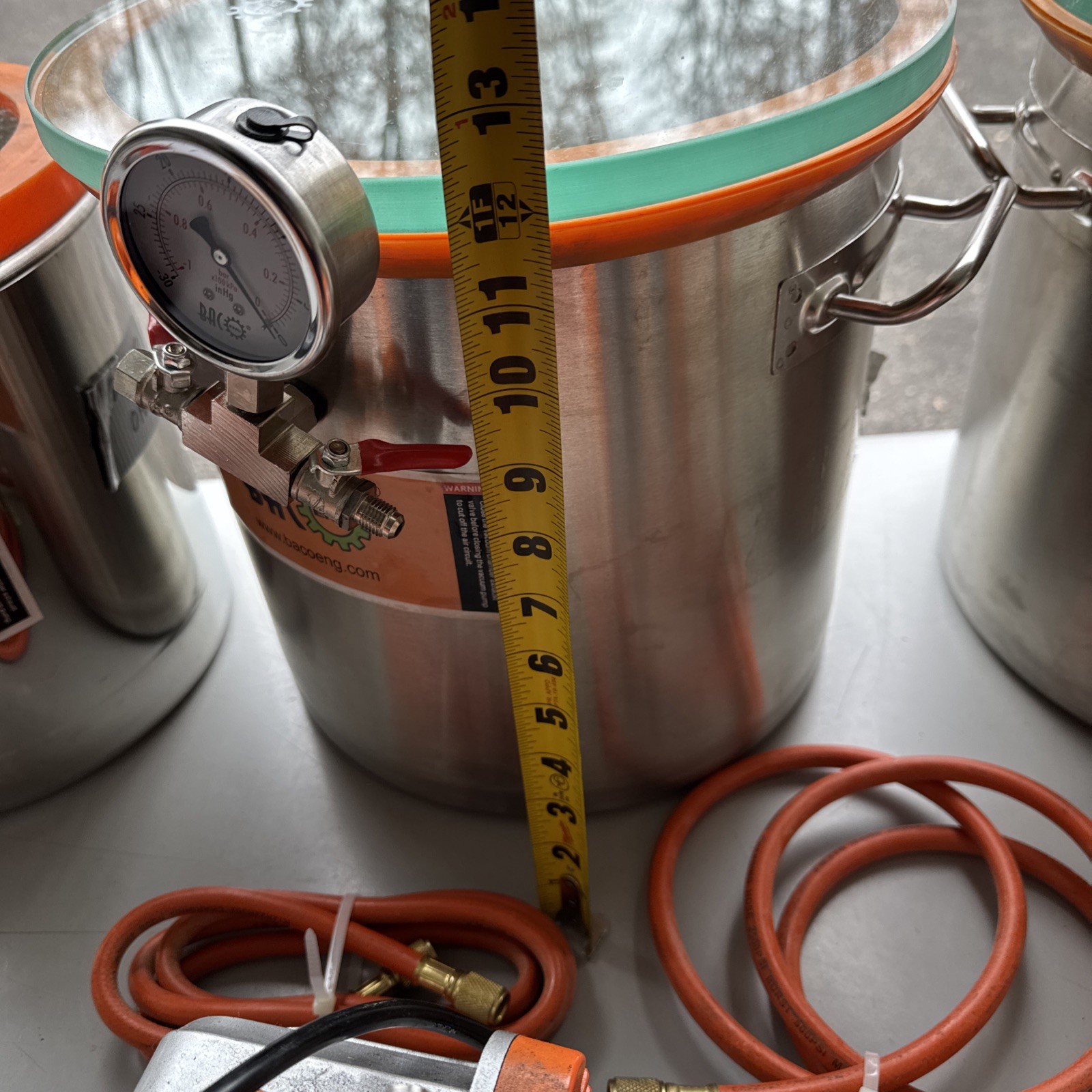 QTY 3 BACoeng Vacuum Pump Pots Hose READ! BAC OPEN TO DIVIDING LOT IF WANTED