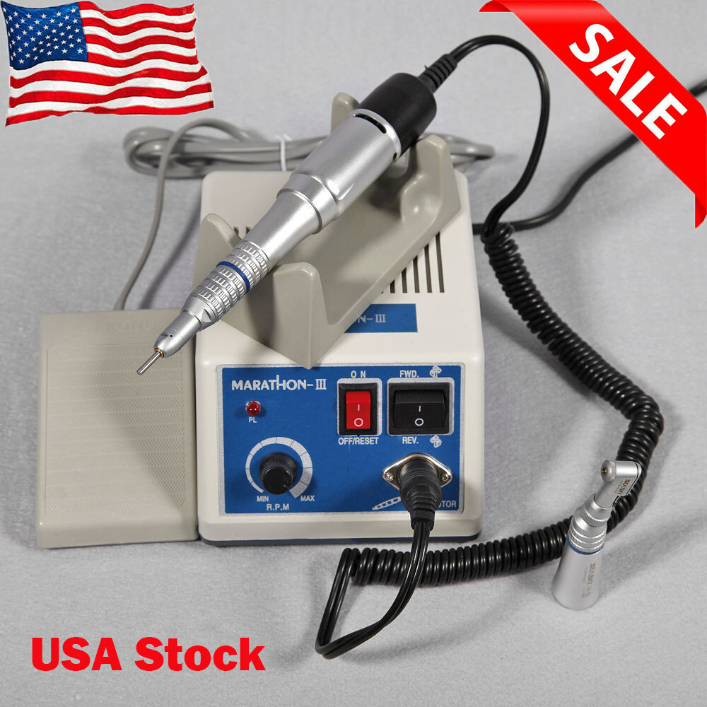 Dental Lab Marathon M-III Electric Micromotor /Contra Angle /Straight Handpiece