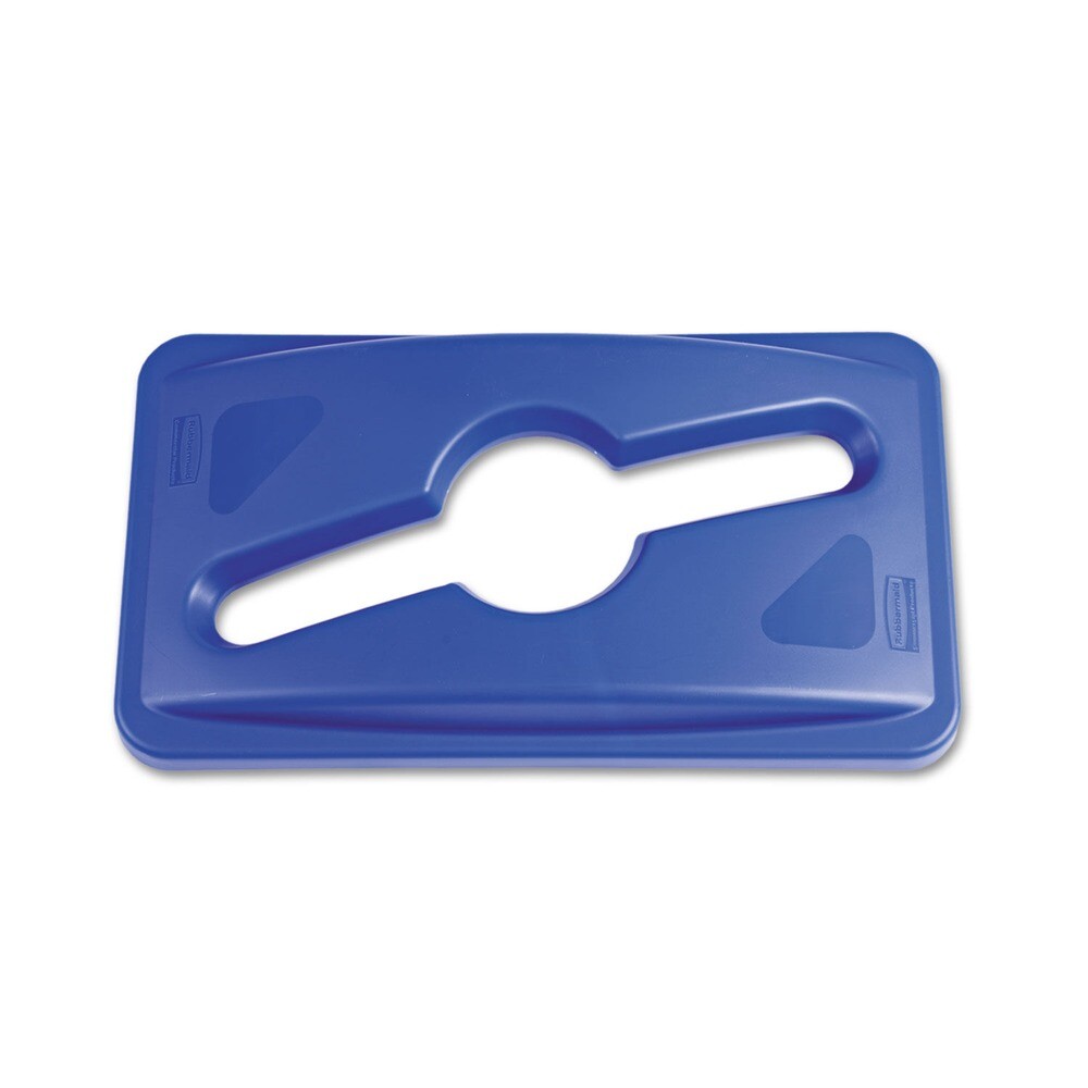 RCP 1788372 Slim Jim 12.1W x 21D x 2.75H Single Stream Recycling Top – Blue New