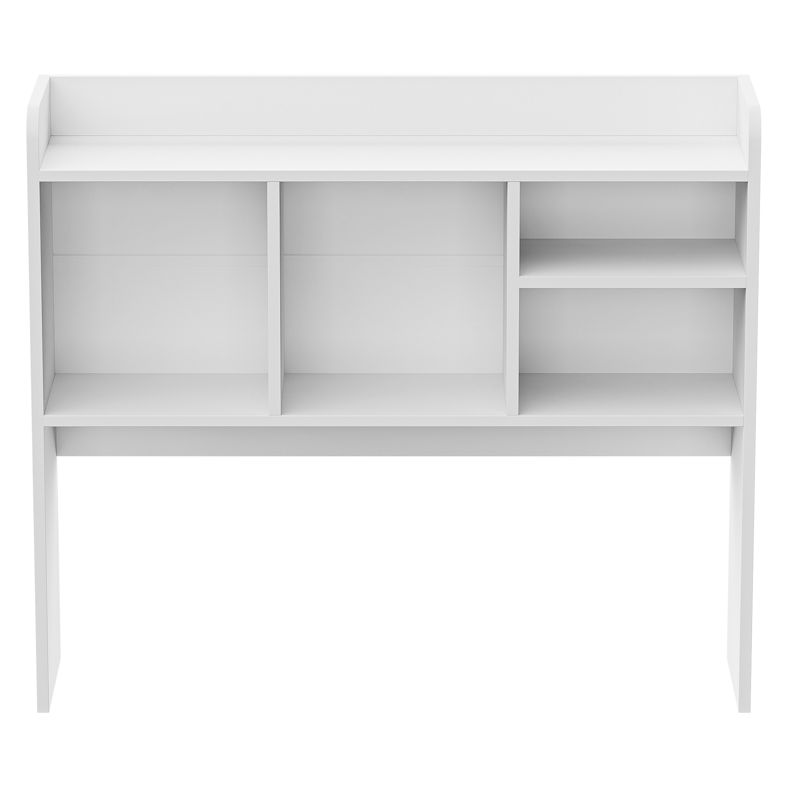 Desktop Organizer Shelf Wood Desk Hutch for Computer Monitor Display Shelf White