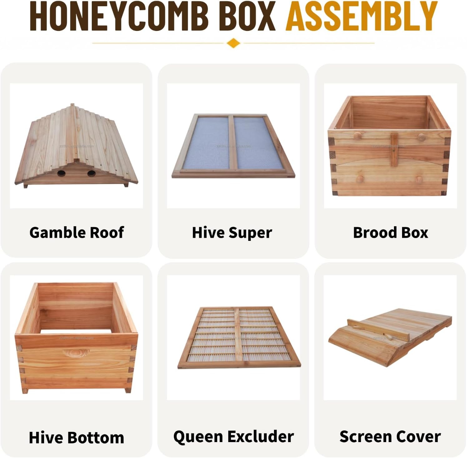 Automatic Beehive Starter Kit with 7 Gravity Auto hive Frames for Beekeeping