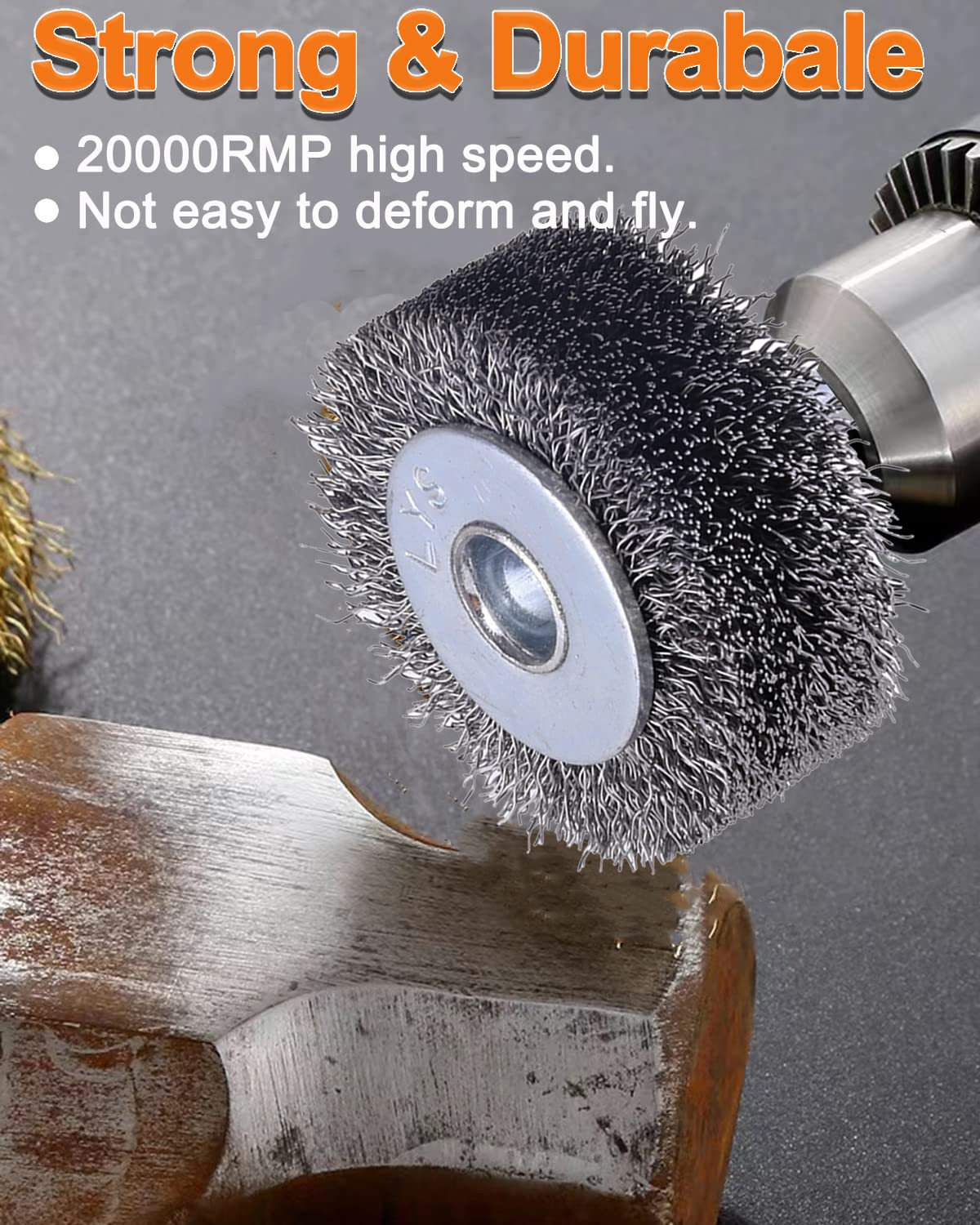 2 Pack 2 Inch Wire Wheel Brush for Drill Attachment – Heavy Duty Carbon Steel Br