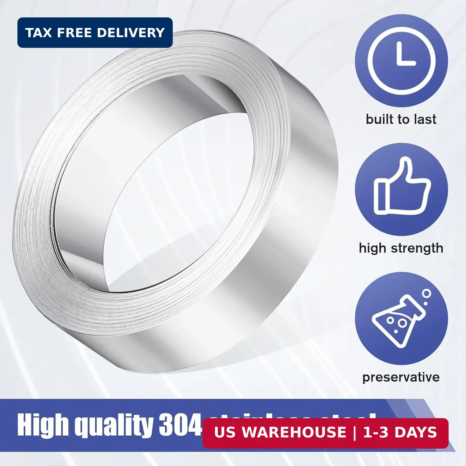 4 Pcs 1/2″ x 21 ft Stainless Steel Embossing Tape Compatible with Dymo M1011/m11