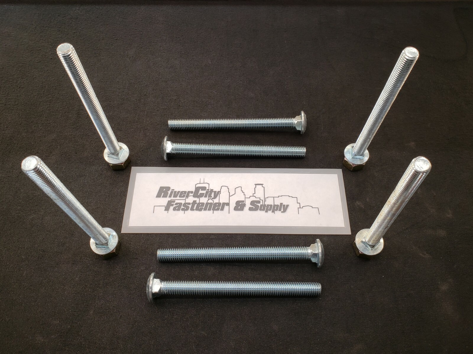 (30) 1/2-13×6 Carriage Bolt Zinc Plated Bolts 307A Steel 1/2x13x6 Screws