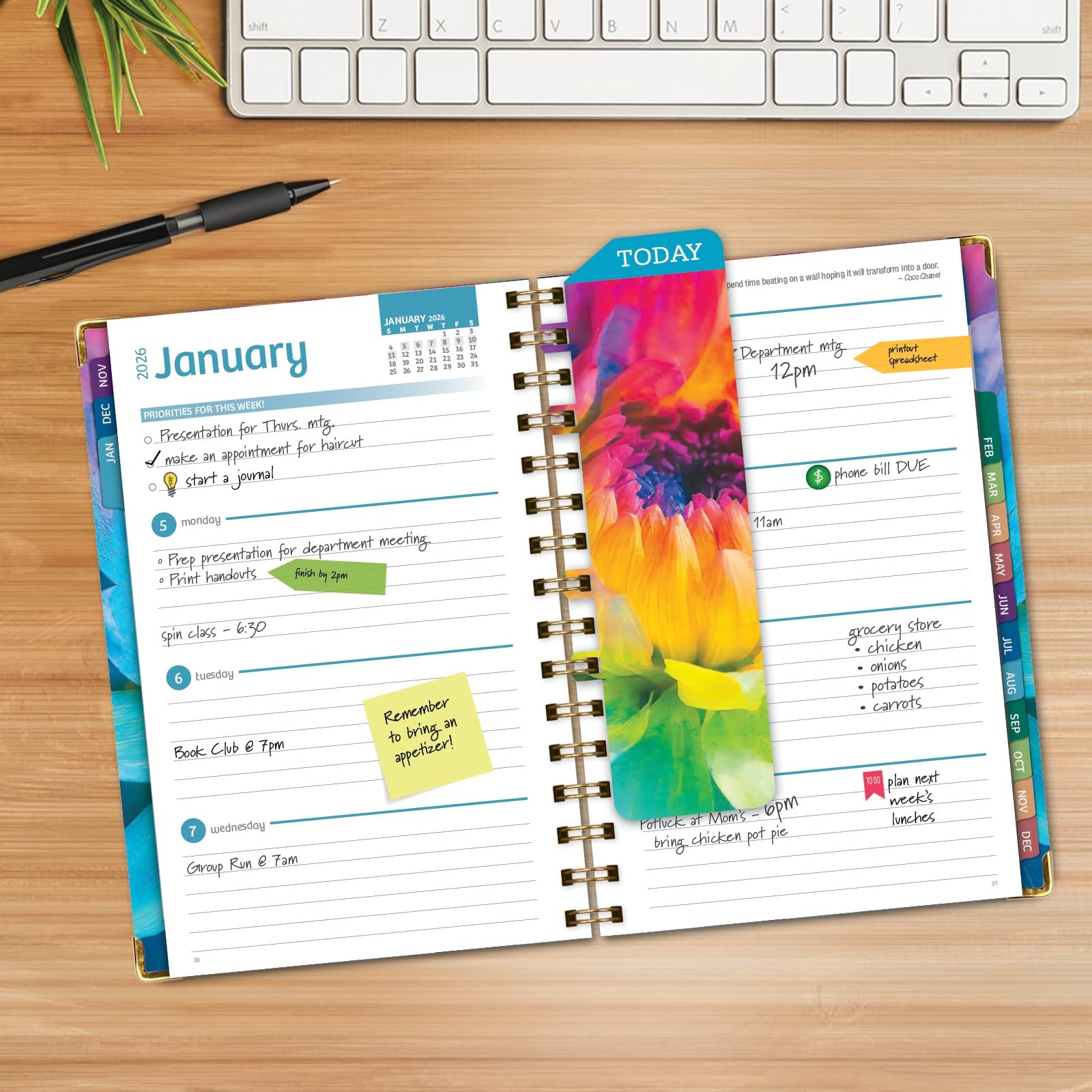 HARDCOVER 2026 Planner, 5.5″x8″: 14 Months (November 2025 – December 2026), D…
