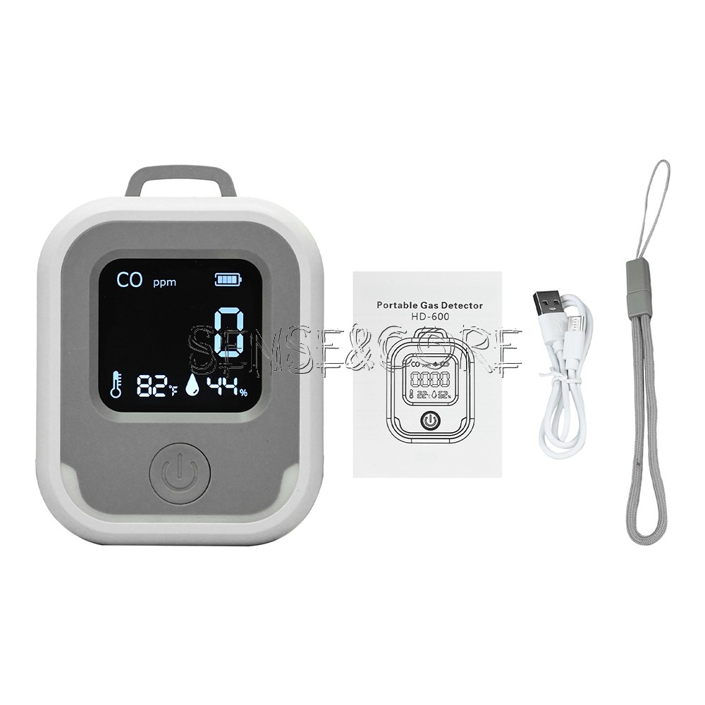 Air Quality Monitor 3-in-1 Carbon Monoxide Detector Temperature Humidity Alarm