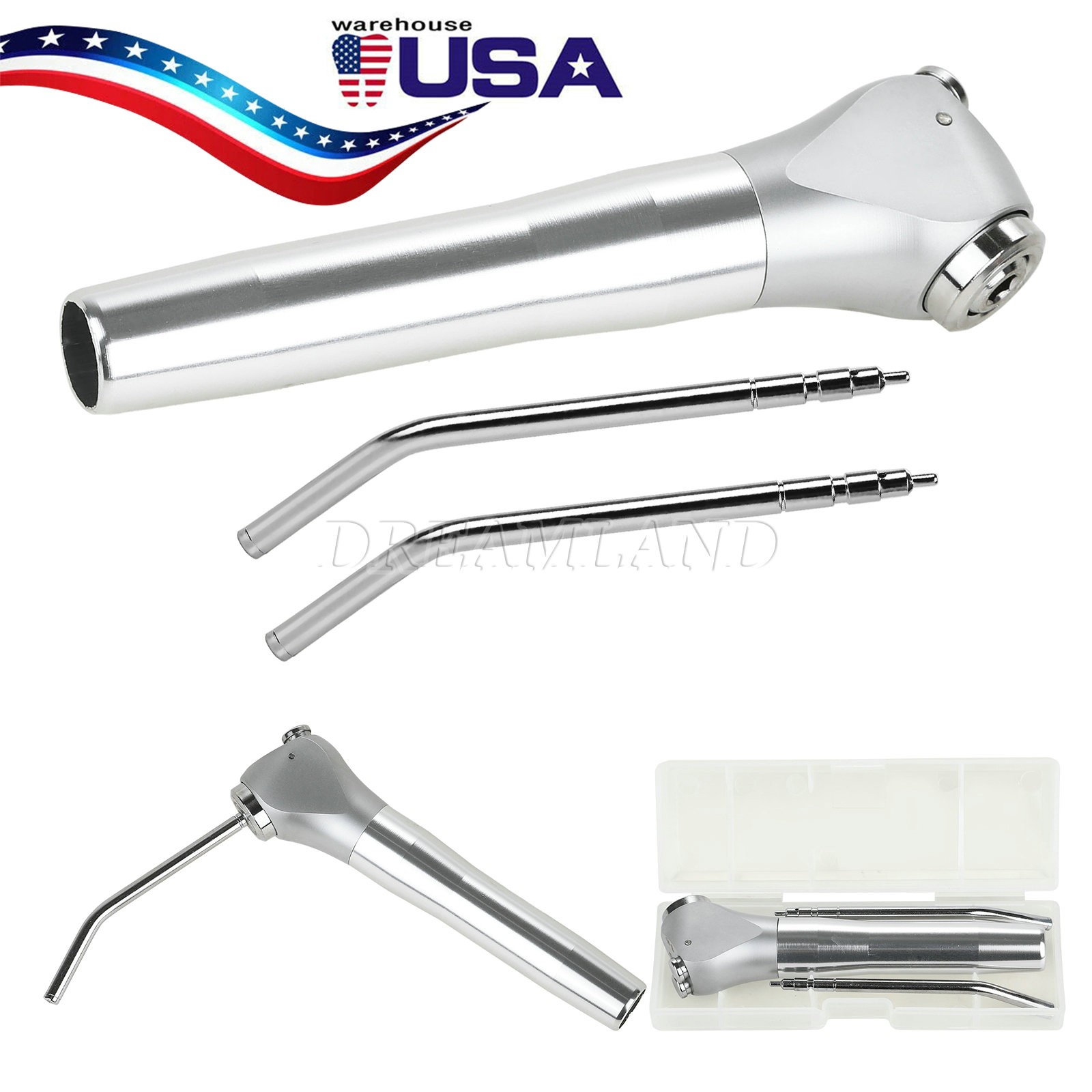 1-20*Dental Air Water Spray Triple Syringe 3 Way Handpiece w/ Nozzles Tips Tubes