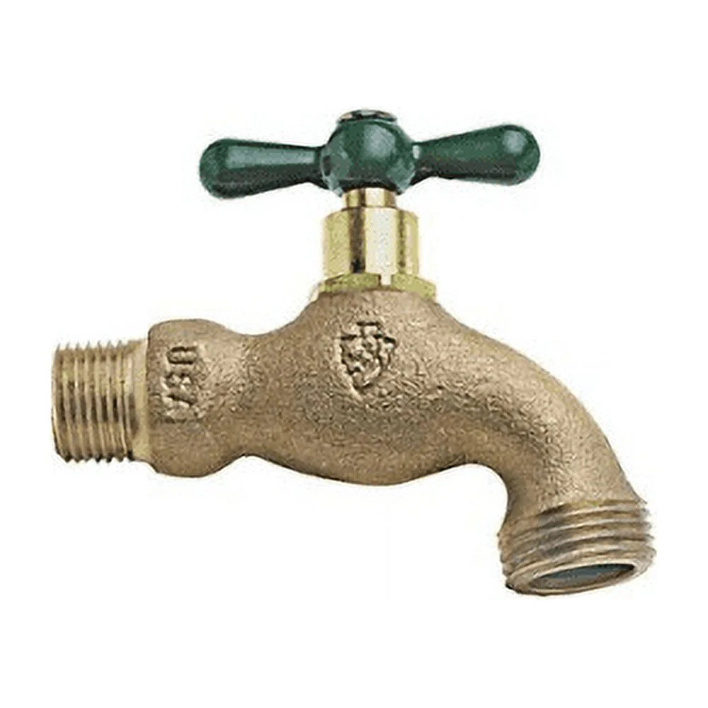Arrowhead Brass 3/4 in MIP X 3/4 in MHT Brass Hose Bibb 302LF