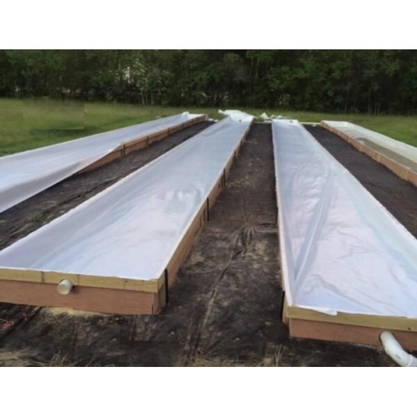Dura-Skrim White Hydroponic Plastic Liner 20mil String Reinforced & UV Resistant