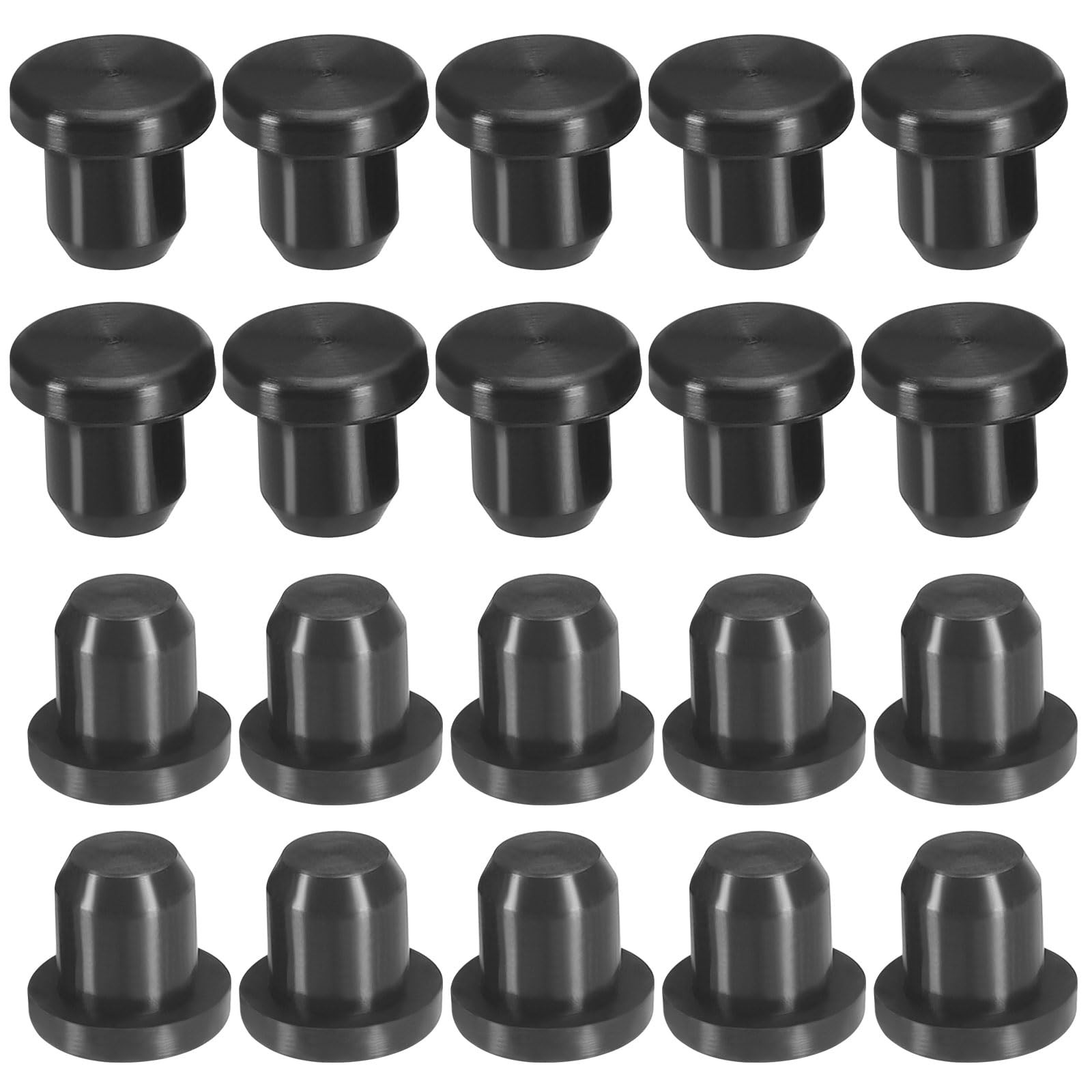 PATIKIL Silicone T-Hole Stoppers 6.3mm/0.25inch, 20 Pack Soft Flexible Plug End