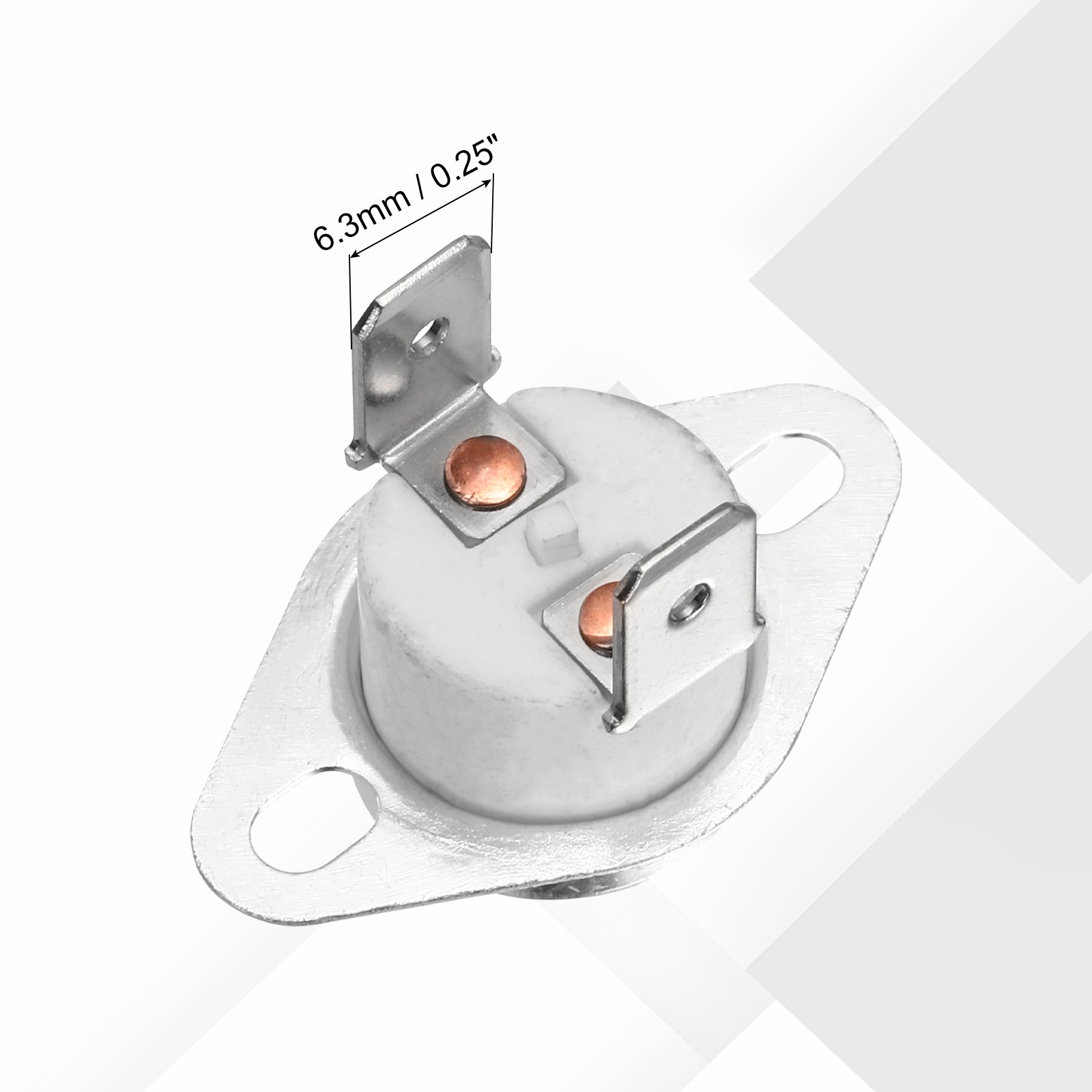 2 Pcs KSD301 Thermostat 80°C/176°F 20A N.C with Terminal Wire
