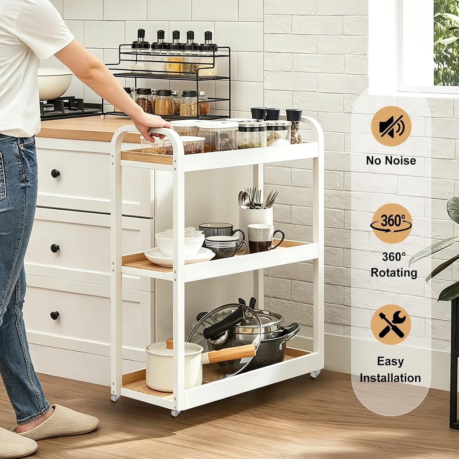 360° Swivel 0.6 Inch Casters White – Perfect for Light Furniture & DIY Projects