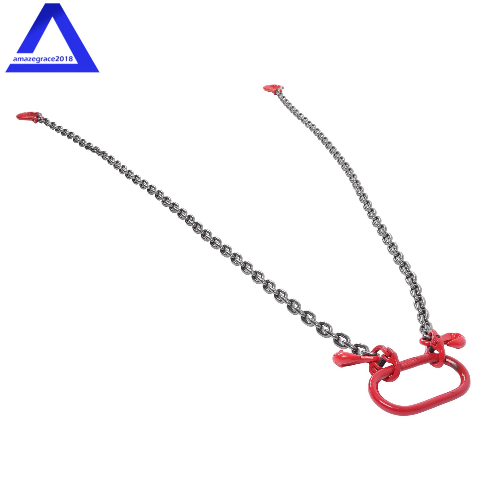 Lifting Chain Sling 5/16″ × 6′ Double Leg w/ Grab Hook 6600lbs Capacity G80