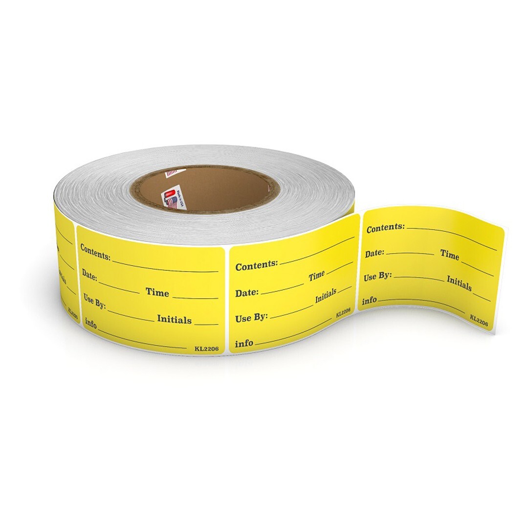 3,000 1.5″ x 2.5″ Dissolvable Labels for Food Containers, Food Prep – 5 Rolls!