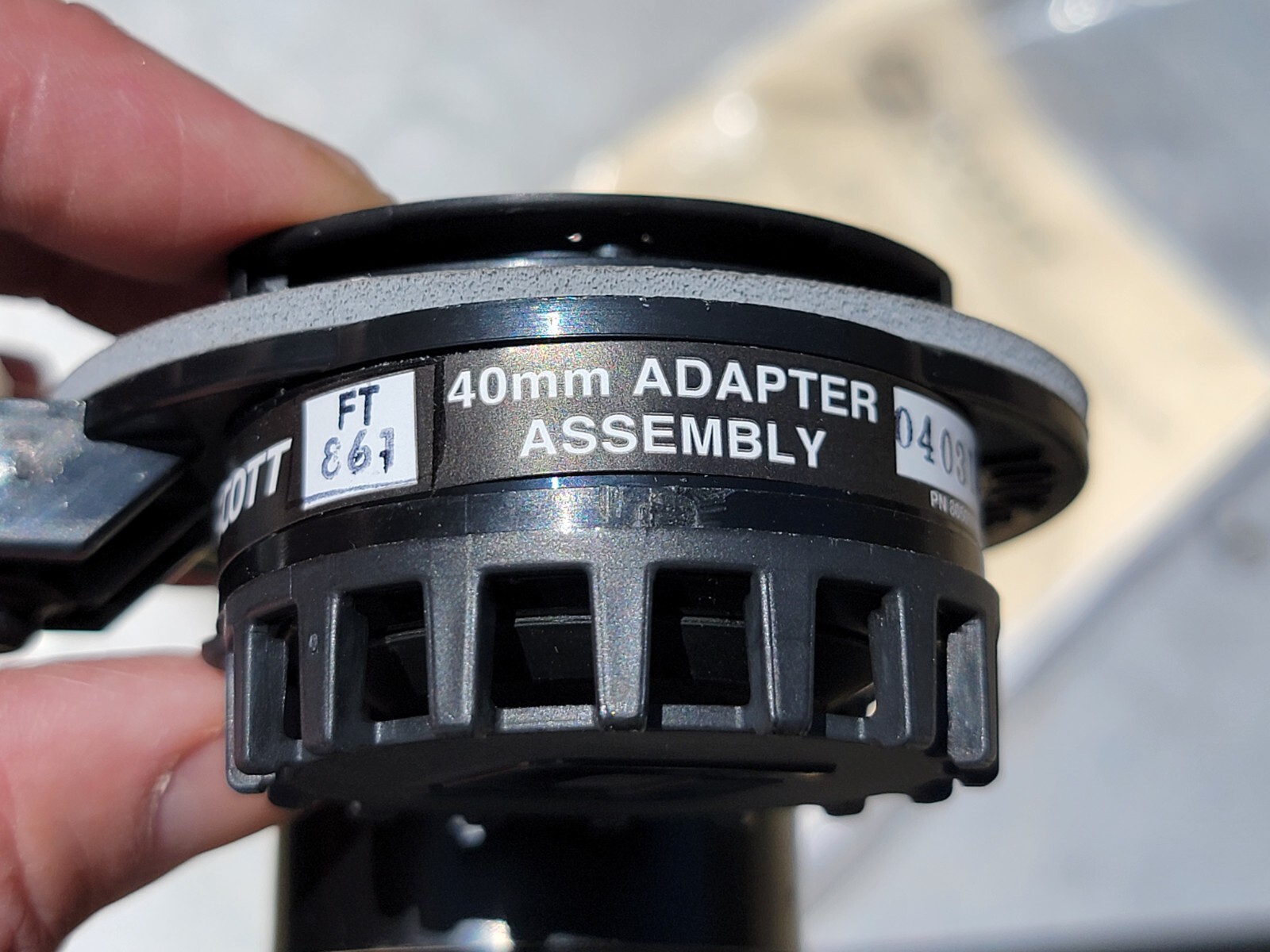 SCOTT 40 mm MASK ADAPTER PART # 805059-01 – For AV-2000 AV-3000 Gas Masks