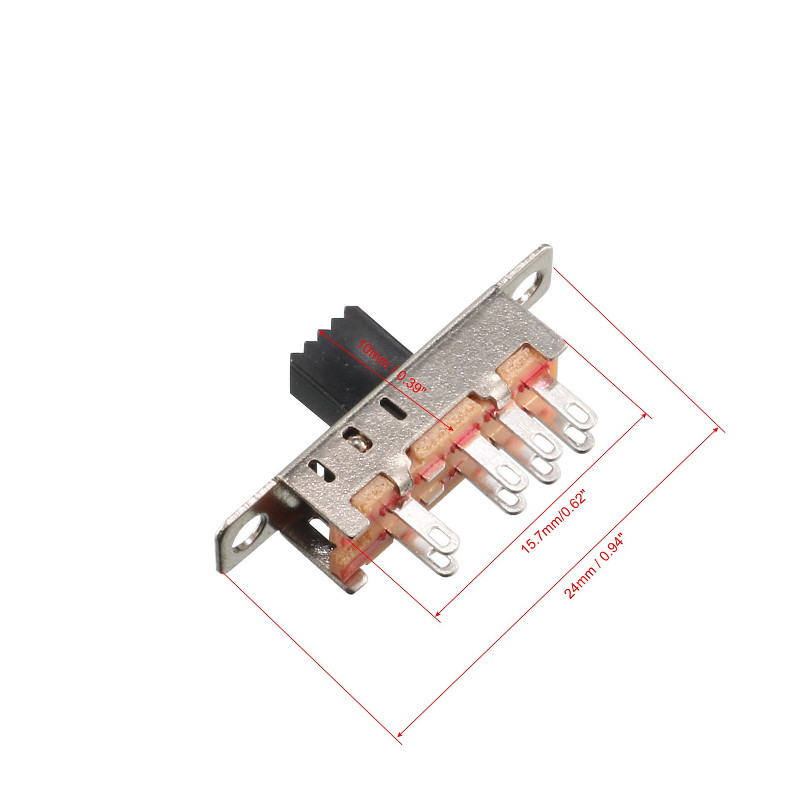 5 PCS 2P3T Mini Slide Switch On/On/On DP3T 3 Position 8 Pin PCB