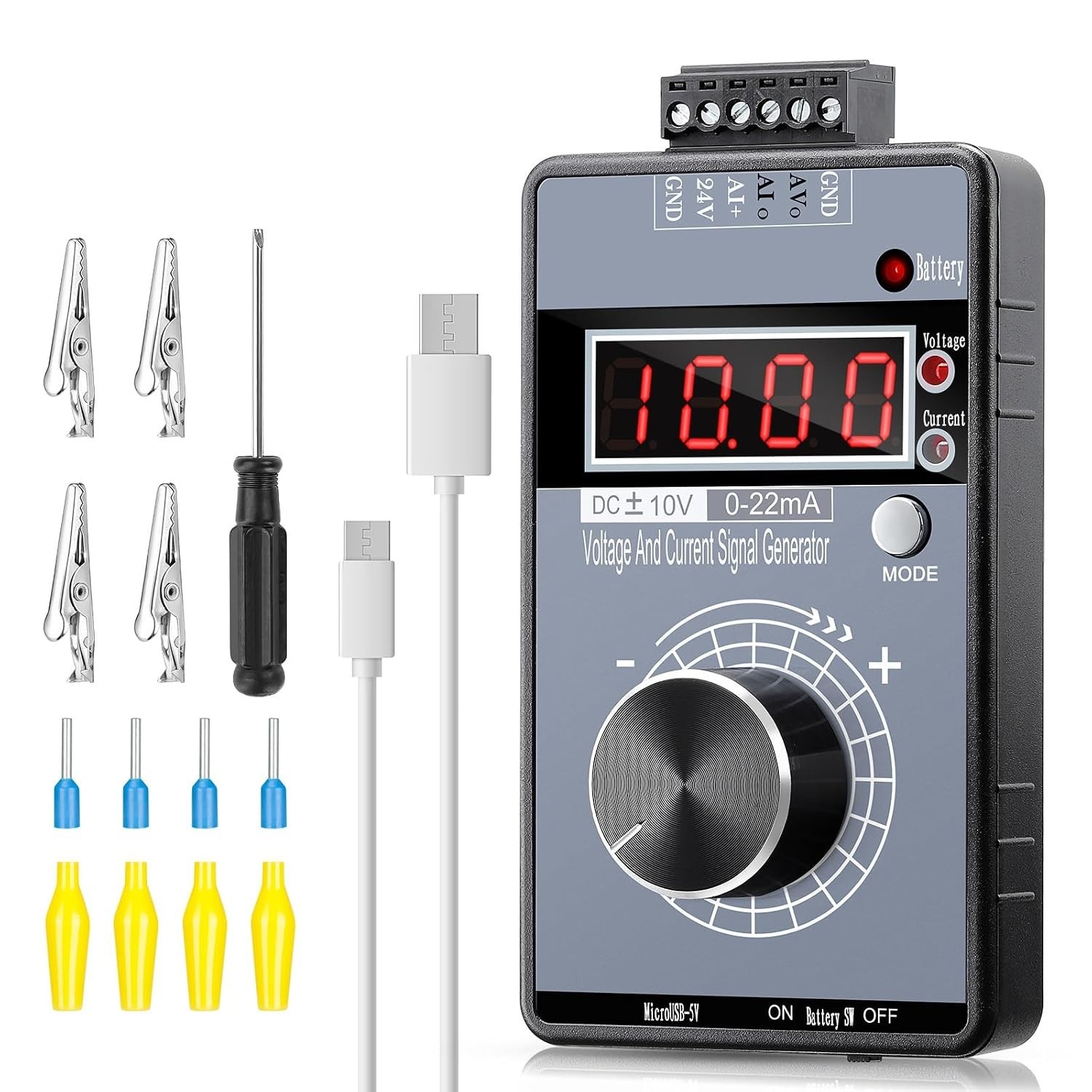 0-10V 0/4-20mA Current Voltage Signal Generator, 4-Digit Display | Interface …