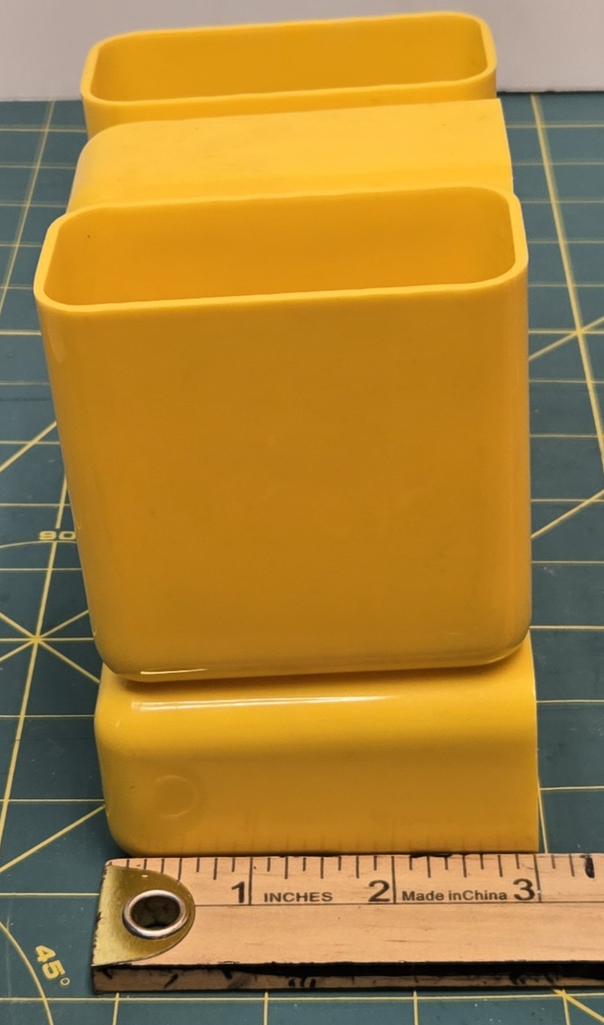 VTG HOF Yellow Modular Plastic Desk Organizer 5 Storage Drawers #7412 Hong Kong