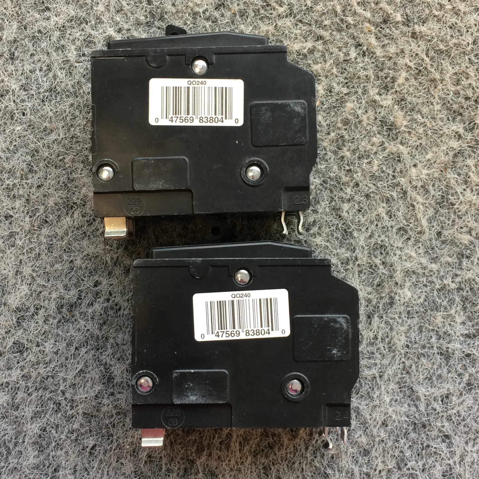 QO240 Square D QO Circuit Breaker (LOT of 2) 40 Amp 2 Pole NOS